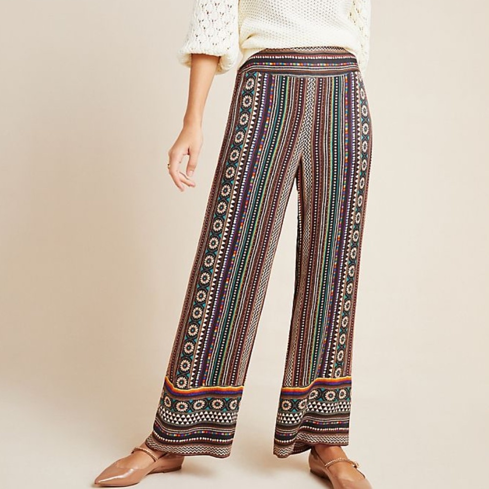 Farm Rio Satin Wide Leg Pants